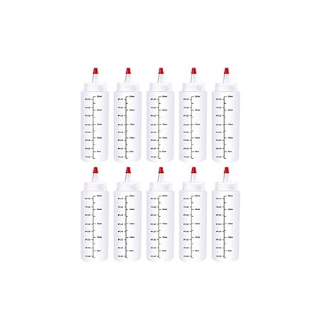 10 Pack 8 oz(250ml) Condiment Squeeze Bottles