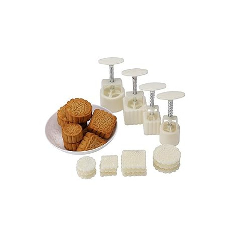Moon Cake Mould With 12 Pcs Mode Pattern For 4 Sets