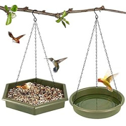 2 in 1 XL Hanging Bird Feeder& Bird Baths