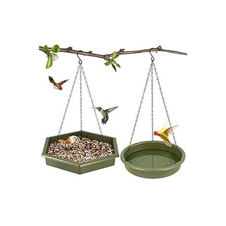 2 in 1 XL Hanging Bird Feeder& Bird Baths