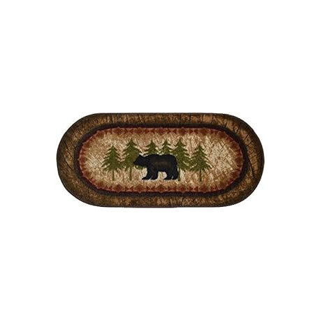 Birch Bear Non Skid Rug 20"x44" Wedge Brown