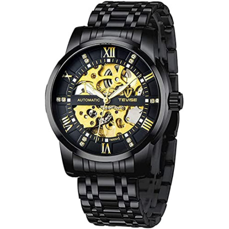 Watch Mechanical Stainless Steel Skeleton