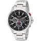 Men's Solar Chronograph Japanese-Quartz Watch with Stainless-Steel Strap, Silver,