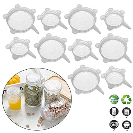 Silicone Stretch Lids (10-Pack, 2.6in+3.74in)