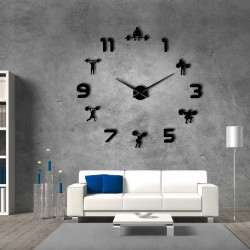The Geeky Days Weightlifting Fitness Room Wall Decor DIY Giant Wall Clock