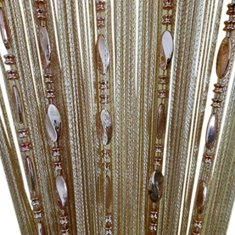 Beaded Door Curtain Tassel Divider Color Champagne