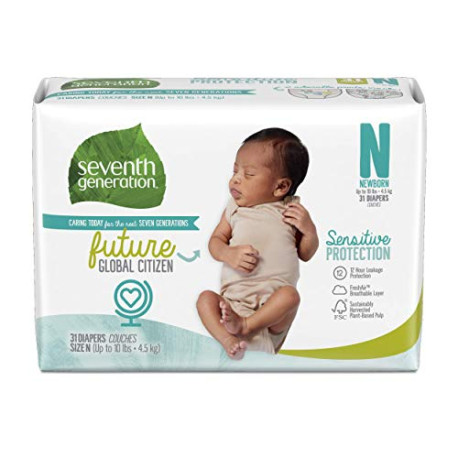 Pack 2 of Baby Diapers, Sensitive Protection, Size Newborn, 31 Count