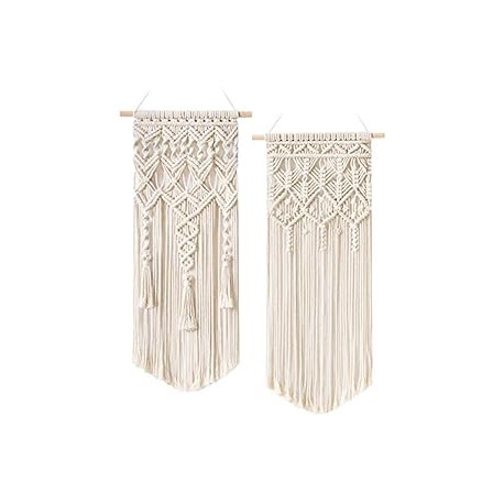 2 Pcs Macrame Woven Wall Hanging Boho