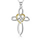 Celtic Knot Cross Necklace Sterling Silver