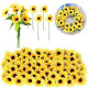 50 Pieces Mini Artificial Sunflower Heads
