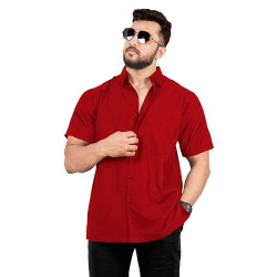 Men's Casual Button Down Short Sleeve Dress