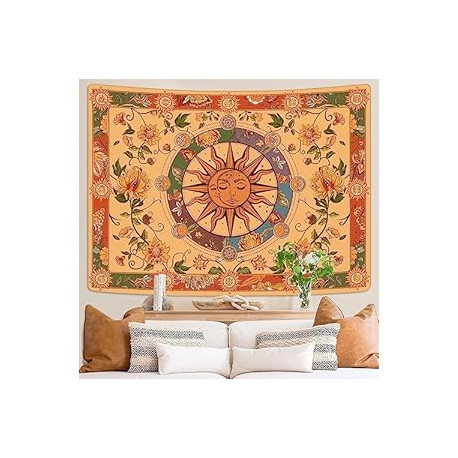 Boho Tapestry Sun and Moon Tapestry