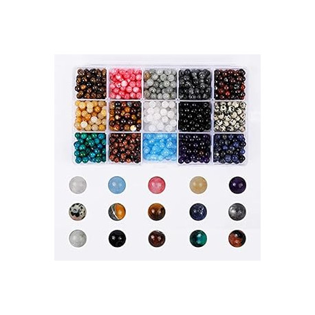 800pcs 6mm 15 Kinds for Jewelry Making Bracelet