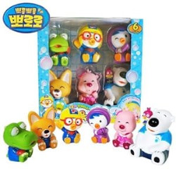 PORORO Character Bath Toy for Children - 6pcs