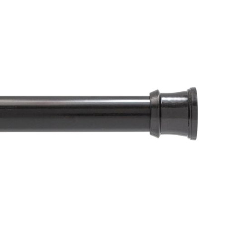 42-72" Adjustable Length, Black, 1" Diameter Rust Resistant Steel Tube