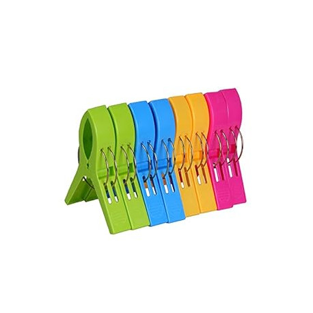 Beach Chair Towel Clips on Cruise, 8 Pack Large Clamps