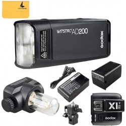 Pocket Flash Light Double Head 200Ws with 2900mAh Lithium