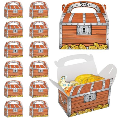 Pack 2 of 12 Pack Pirate Treasure Chest Decoration Party Favor