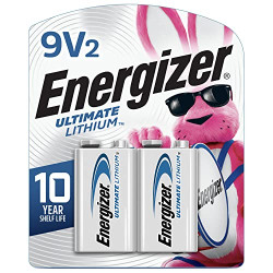 Pack 2 of Energizer 9V Batteries