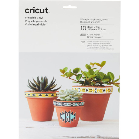 Cricut Printable Vinyl, White, 21.5cm x 27.9cm (8.5" x 11")