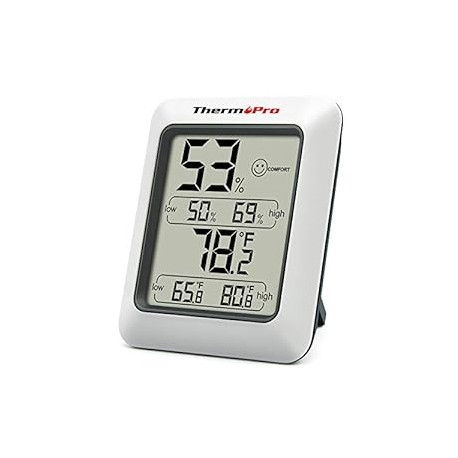 Pack 2 of ThermoPro TP50 Digital Hygrometer Indoor Thermometer