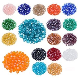 1800pcs Glass Bicone Beads Wholesale 4mm