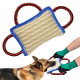Pack 3 of Tough Dog Tug Toy Jute Bite Pillow,9.5"x6.5"