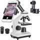 Student Microscope Optical Glass Lens All-Metal LED Biological Compound Monocular Microscope with 16X