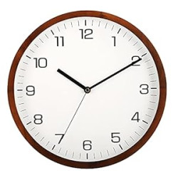 12 Inches Round Wooden Wall Clock Battery