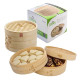 Bamboo Steamer Basket - 2-Tier Dumpling Steamer