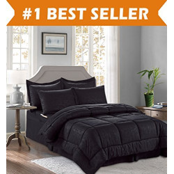 8-Piece Bed-in-A-Bag Silky Soft Bamboo Design Comforter Set