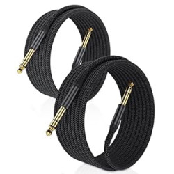 1/4 Inch TRS Instrument Cable 10ft 2-Pack