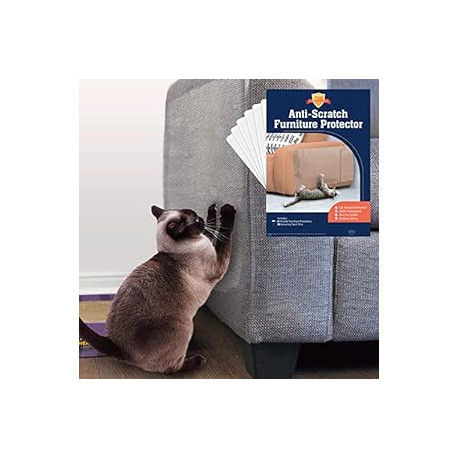 Sofa Protectors from Pets - 6-Pack of 17-Inch x 12-Inch Cat Anti Scratch Furniture Protectors
