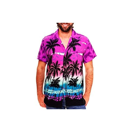 Funky Hawaiian Shirt Casual Men Front