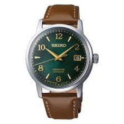 Seiko Presage Automatic Green Dial Brown