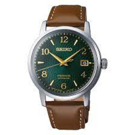 Seiko Presage Automatic Green Dial Brown