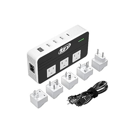 Key Power 230-Watt Step Down 220V to 110V Voltage Converter