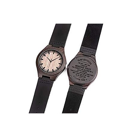 Engraved Wooden Watches Quartz Casual