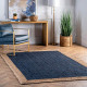 Casual Jute Area Rug, 3x5, Blue