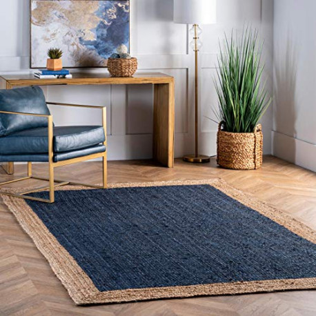 Casual Jute Area Rug, 3x5, Blue