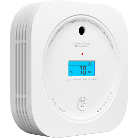 Smoke and Carbon Monoxide Detector 10-Year Lifespan