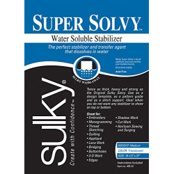 Sulky 102122 Super Solvy Water-Soluble Stabilizer, 19.5"X36"