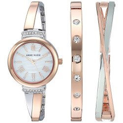 Women's Premium Crystal Accented Bangle Watch Set, AK/2245