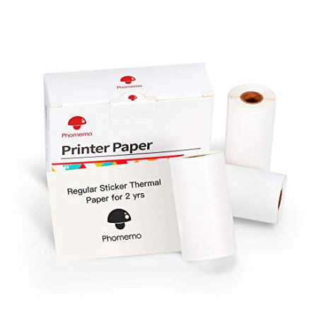Mobile Printer, Black on White, 50mm x 3.5m, Diameter 30mm, 3-Rolls