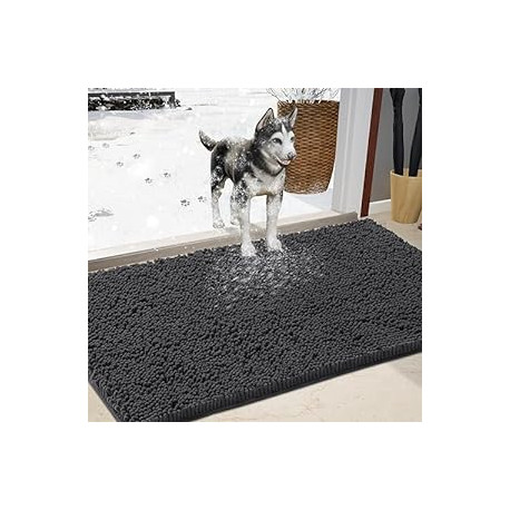 Durable Chenille Absorbent Door Mat Indoor Doormat 24" x 36"