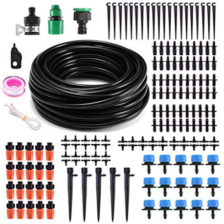 Garden 50Ft Automatic Micro Irrigation System, 1/4" Blank Distribution Plant Watering