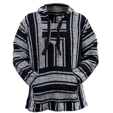 Mexican Baja Hoodie Hippie Surf Poncho