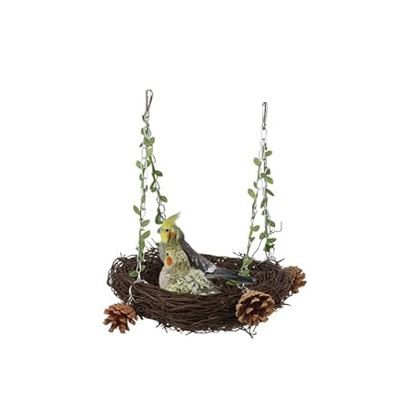 Natural Rattan Nest Small Medium Large Bird Swing