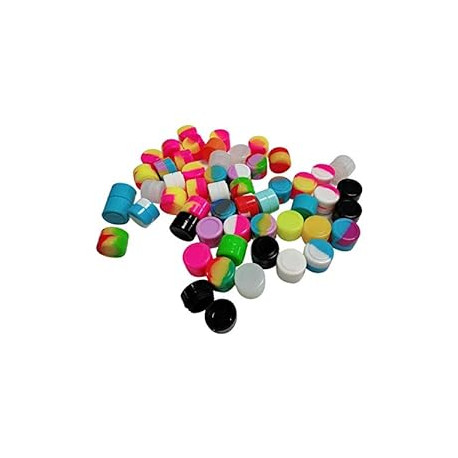 Silicone 2ml 50pcs Containers Silicone Storage Jar Seals 13color