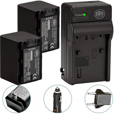 Batteries and Charger Kit for Sony FDR-AX53